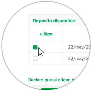 Asocia el deposito al lote de tu interés